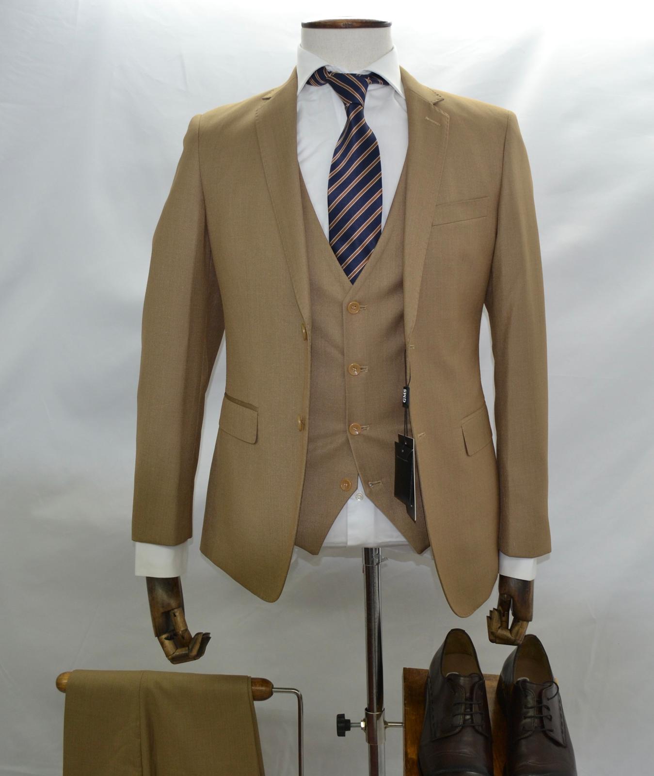 Beige 3pcs suit - GMS