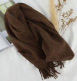 100% Wool Dark Brown Scarf